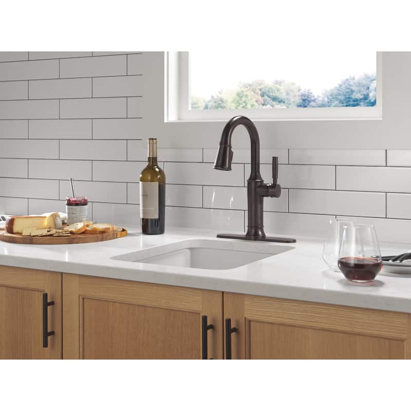 Delta 9984-DST Renaldi 1.8 GPM Single Hole Pull-Down Bar/Prep Faucet