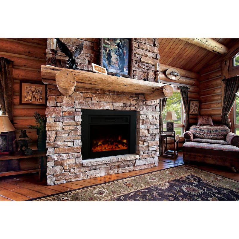 AA Warehousing FP920 36" Electric Fireplace Insert in Black