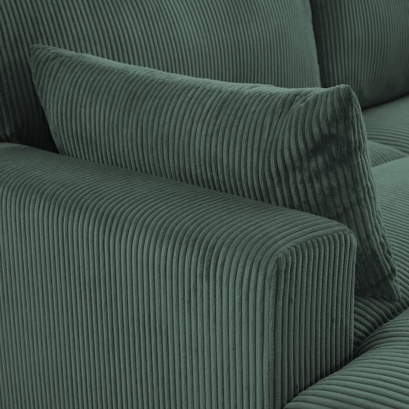 Modern Corduroy Modular Sectional Sofa Chaise Couch Bed