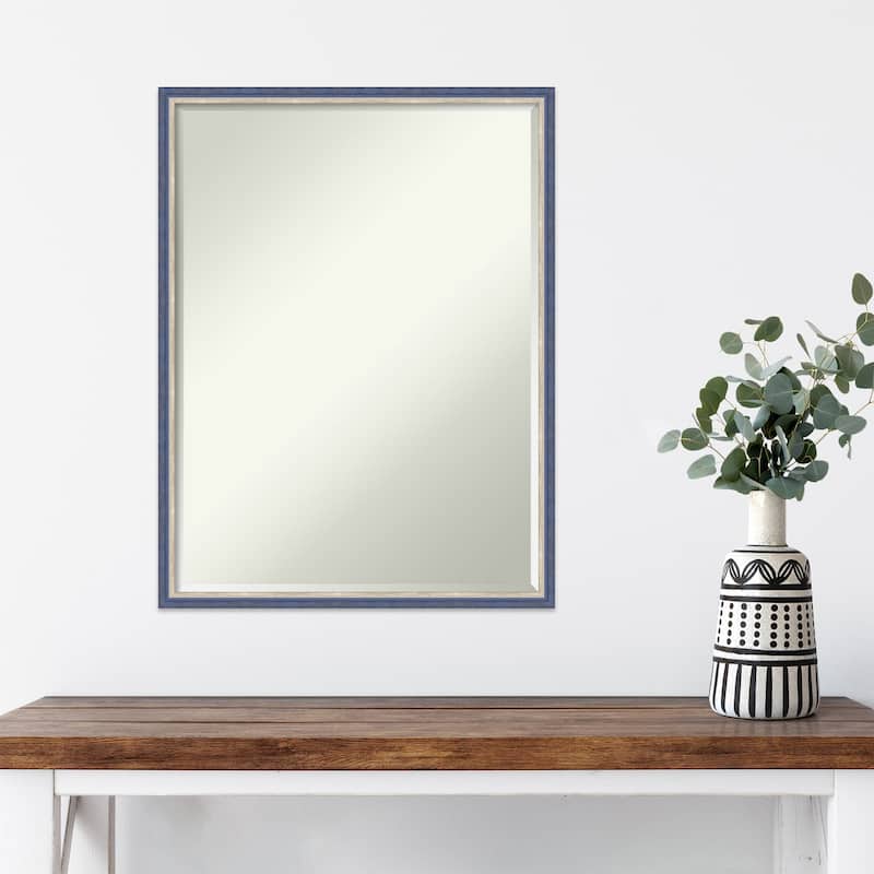 Theo Narrow Half-Inch-Bevel Wood Framed Wall Mirror - Glass Size 18x24