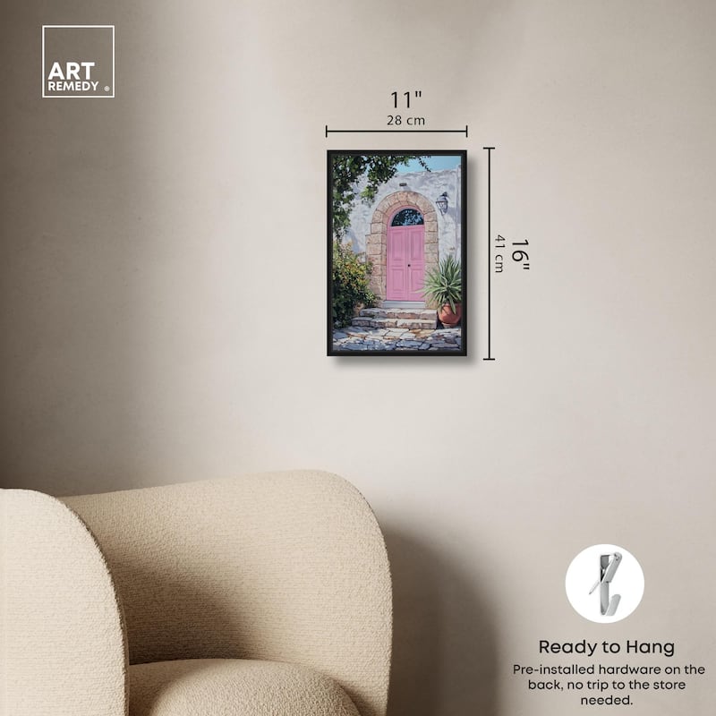 Pink Door II Canvas by Art Remedy