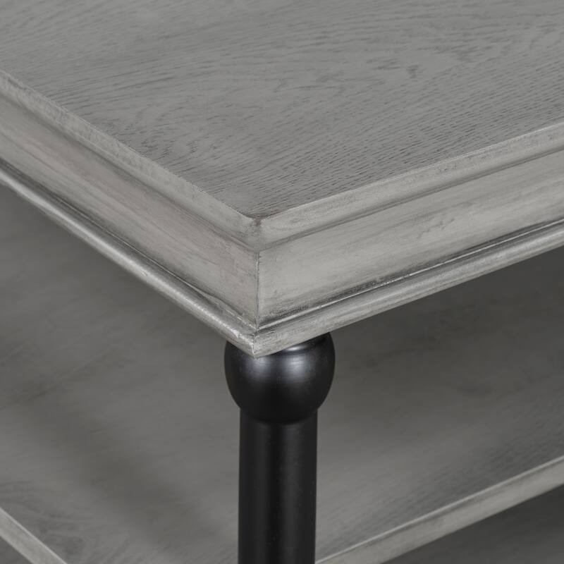 Christopher Knight Home-Thaddeus Rubberwood Coffee Table With Storage