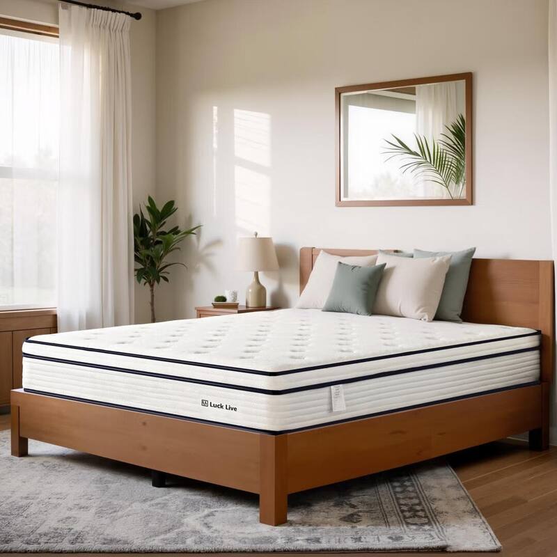 12 inch Medium Euro Top Gel Memory Foam Independent Bagged Spring Mattress in a Box - Queen