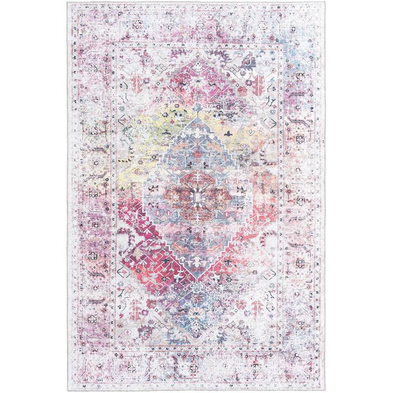 Traditional Tira Collection Area Rug - 6'x9' - Multi