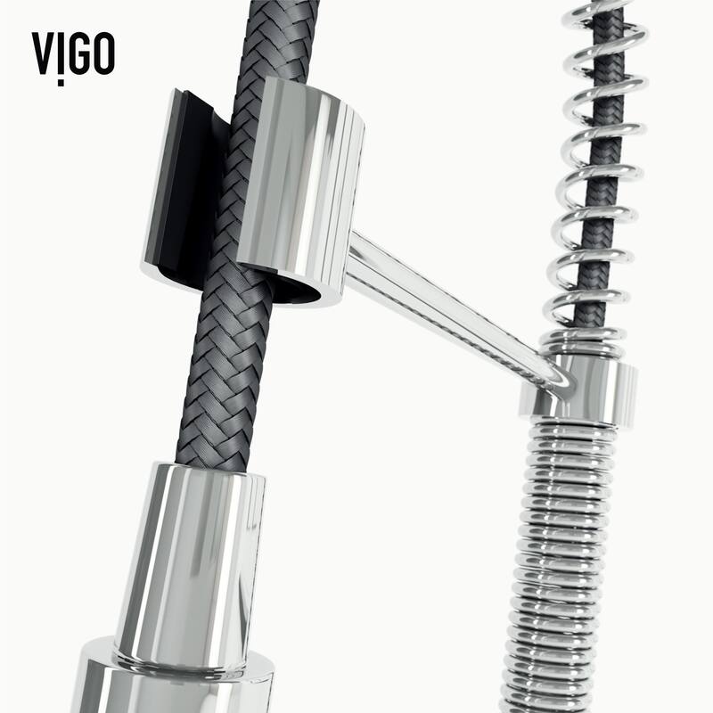 VIGO Edison 19" H Single Handle Pull-Down Sprayer Kitchen Faucet Set with Touchless Sensor