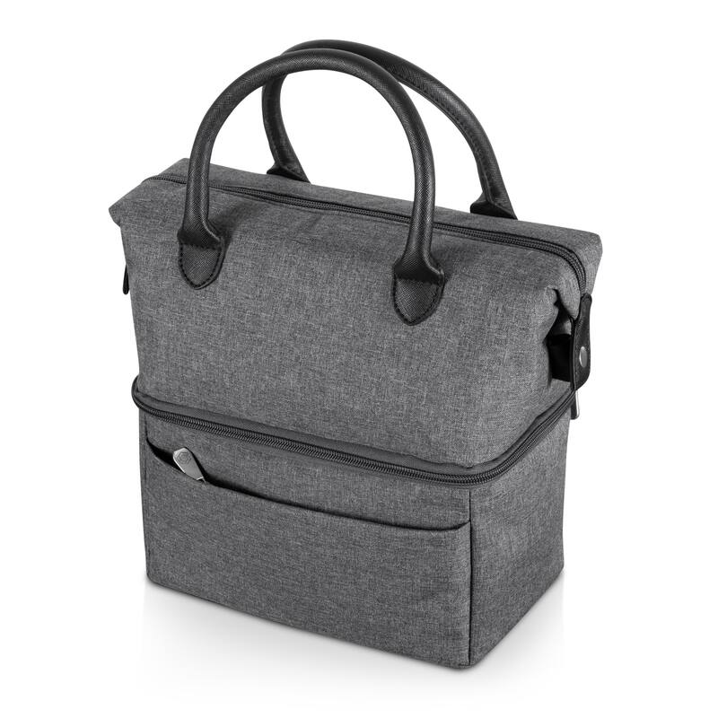 Oniva Urban Lunch Bag Cooler, (Gray with Black Accents) - Silver