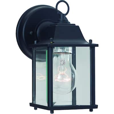 Volume Lighting 1-Light Black Outdoor Wall Mount