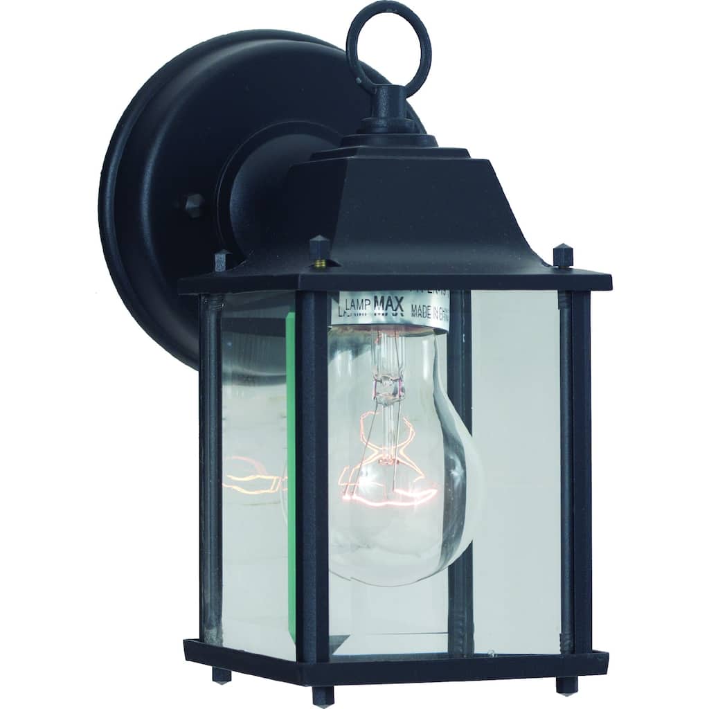 Volume Lighting 1-Light Black Outdoor Wall Mount