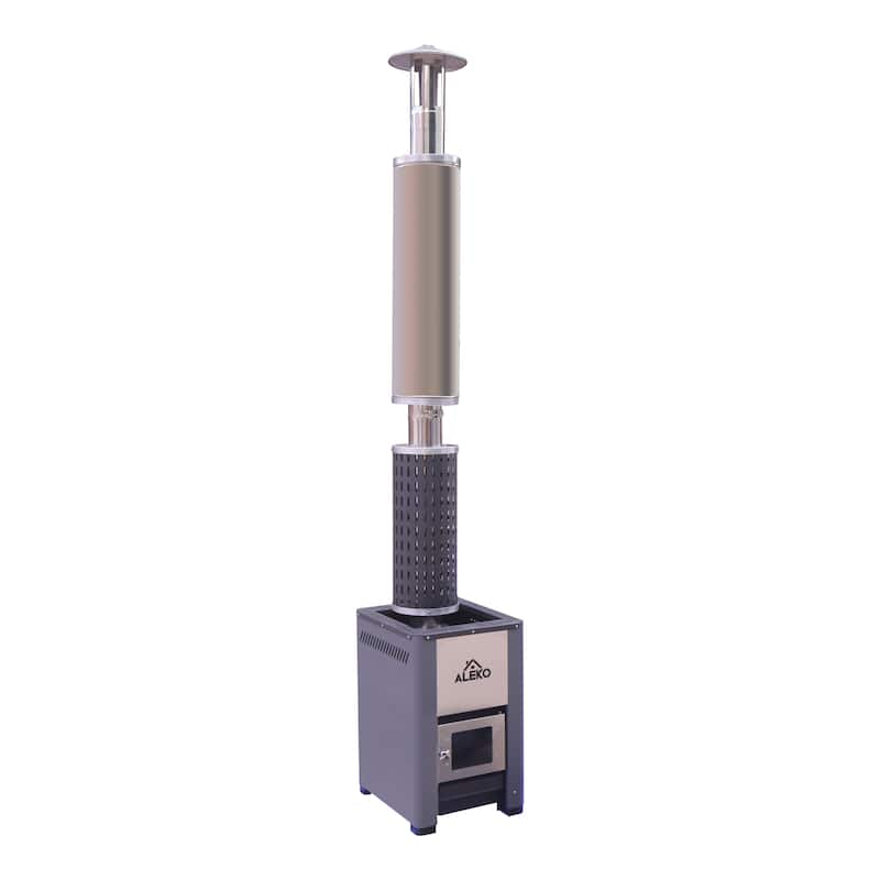 ALEKO Wood Burning Sauna Heater and Chimney Kit Equivalent 9-15 kW Electric Heater