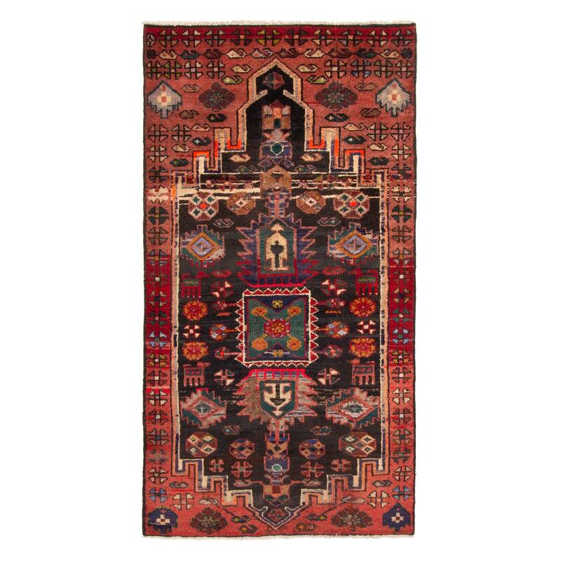 ECARPETGALLERY Hand-knotted Andelz Black Wool Rug - 2'11 x 5'10