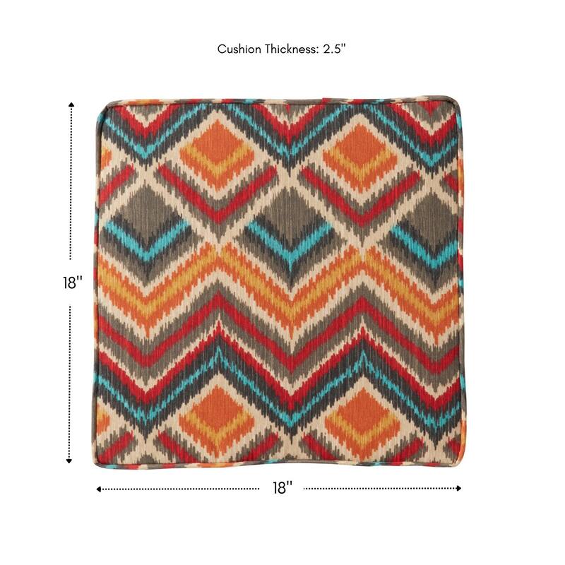 Greendale Home Fashions 18" Square Outdoor Chair Pad (Set of 2)