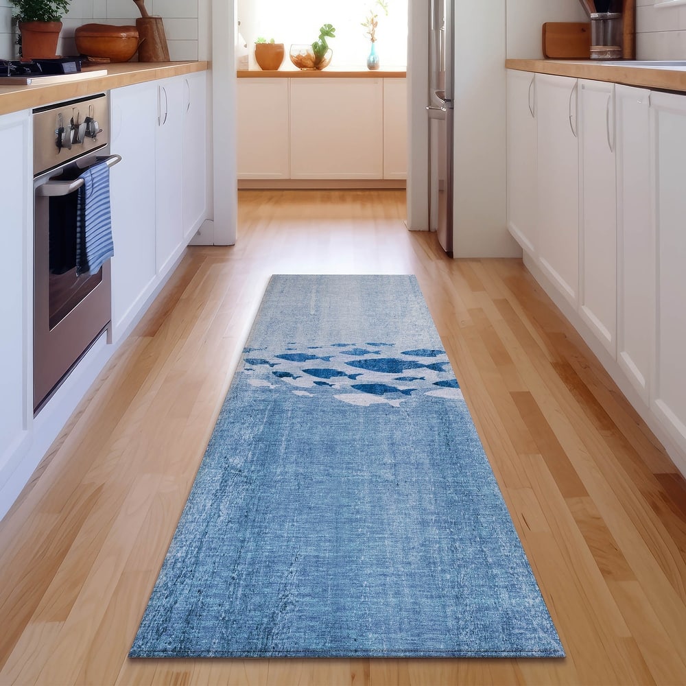 Premium Washable Super Modern Fish Soft Mayfield Rug