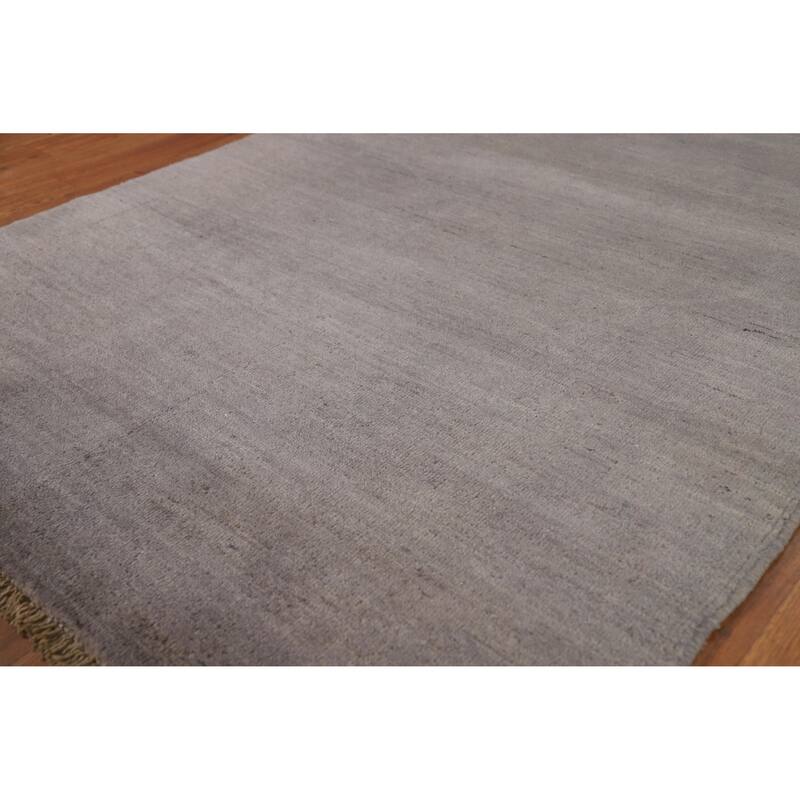 Gabbeh Accent Modern Rug Hand-Knotted Wool Carpet - 3'7" x 5'0"