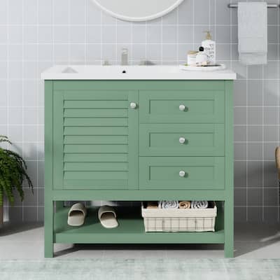 Bathroom Storage Cabinet Vanity with 2 Drawers and shelf