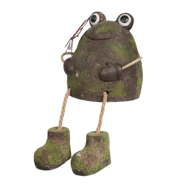 Frog with Metal Butterfly Statuary