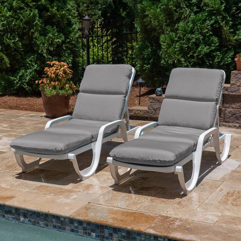 Casual Cushion Sunbrella® Fabric 1-Piece Outdoor Chaise Cushion, 22.5"W x 74"L - 22.5"W x 74"L
