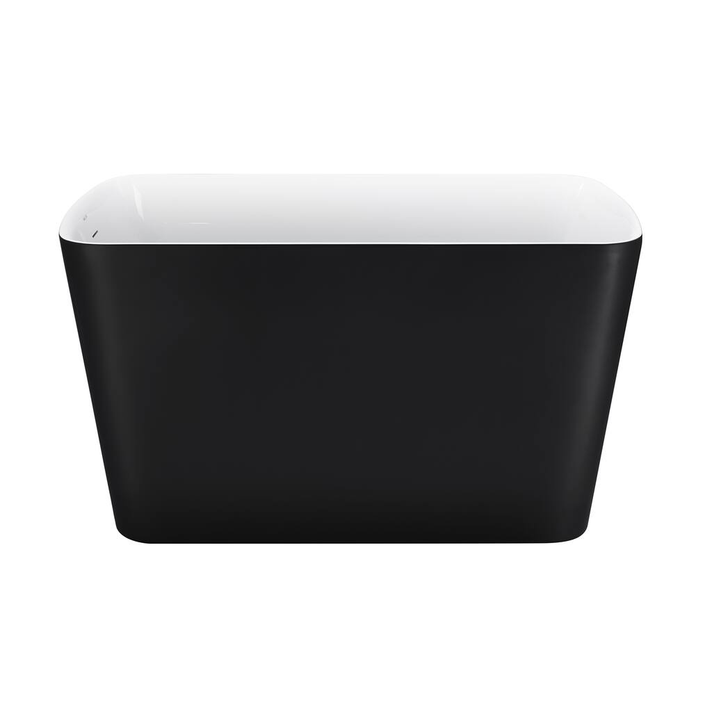 47 Inches Acrylic Freestanding Bathtub, Contemporary Soaking Tub