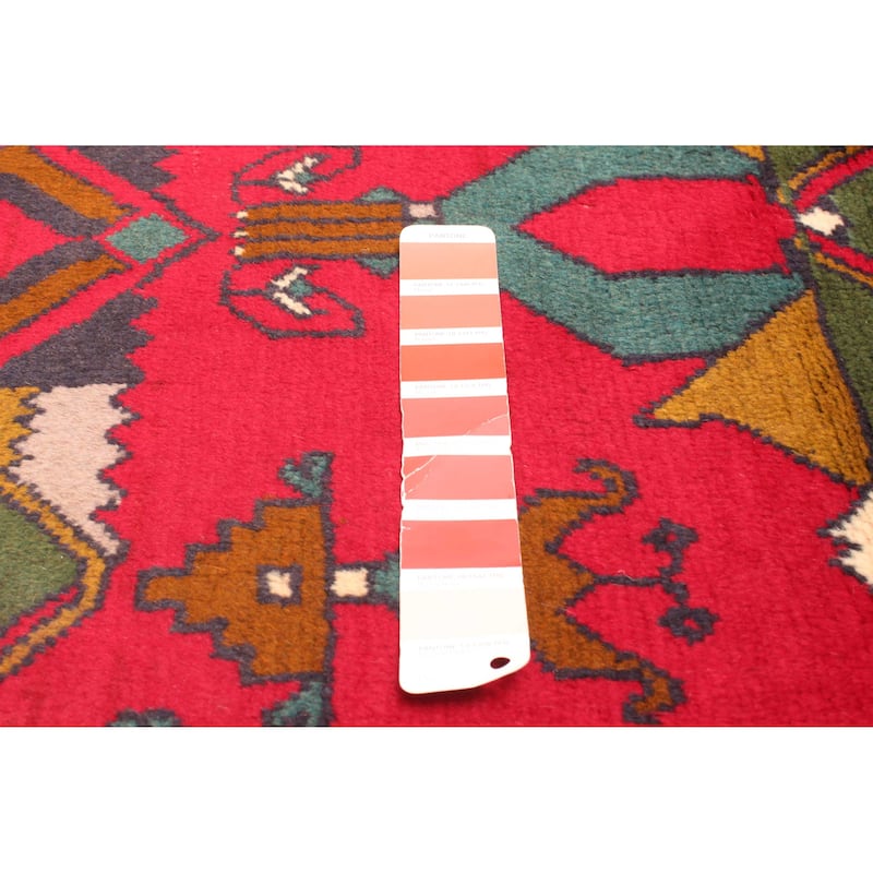 ECARPETGALLERY Hand-knotted Teimani Red Wool Rug - 2'10 x 4'6