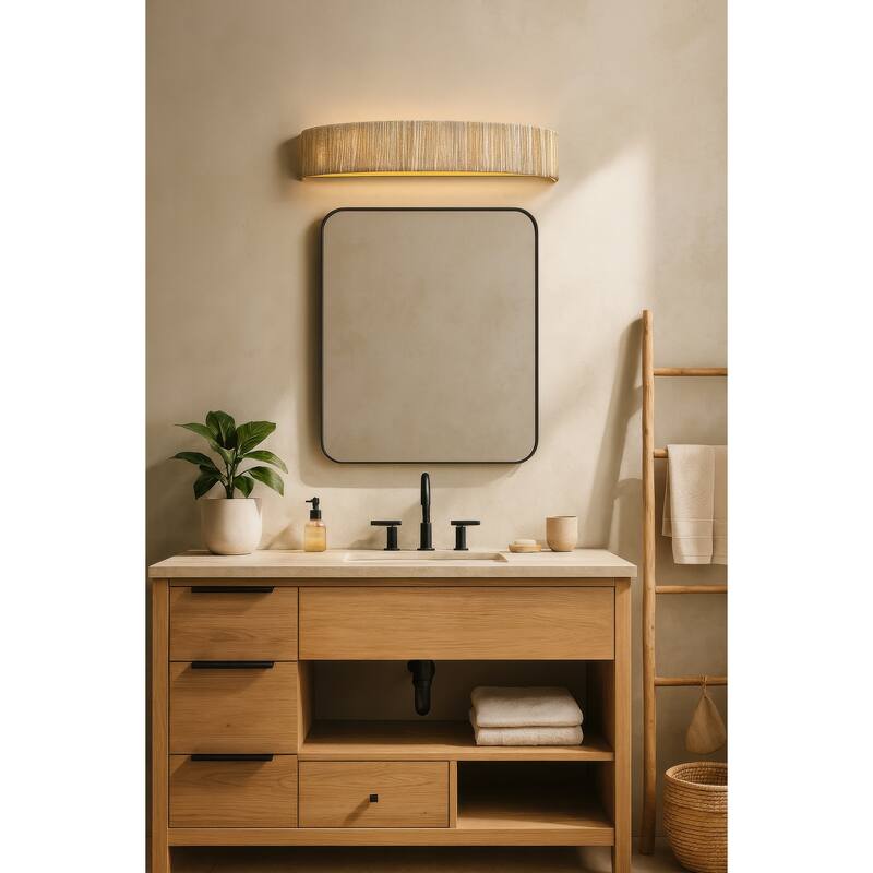 Varaluz Jacob's Ladder Bathroom Vanity Light - French Gold - 5.5"D x 25.5"W