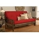 preview thumbnail 13 of 20, Somette Tucson Full-size Rustic Walnut Futon Set with Mattress