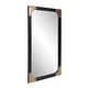 preview thumbnail 9 of 12, Allan Andrews Atlas Mirror With Metal Frame Matte Black Finish & Brass Corner Accents - 24 x 36 x 1