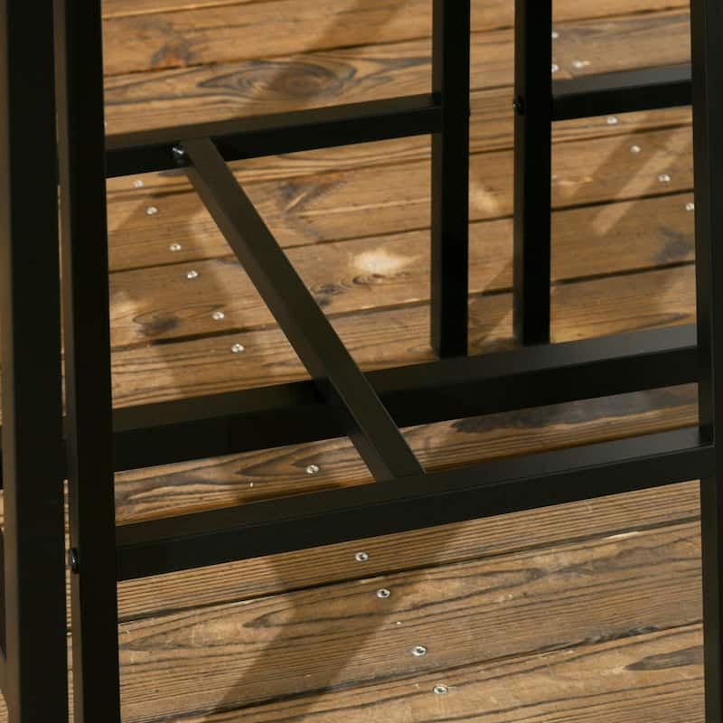 3 Piece Industrial Bar Table and Chairs for 2
