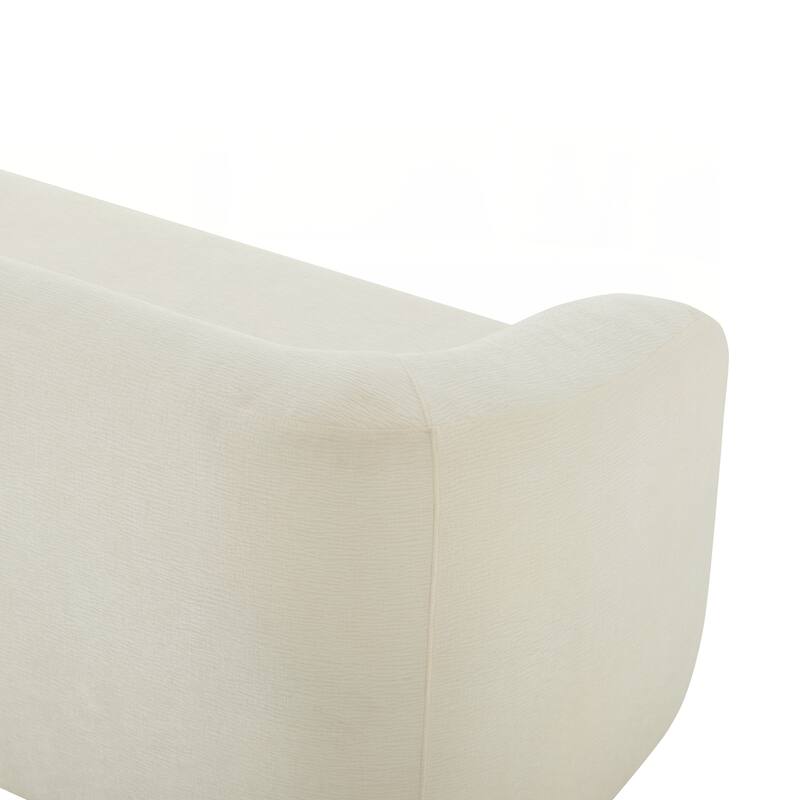 Upholstered Sofa with Pillows, No Assembly Curved Cloud Couch with High-Density Foam