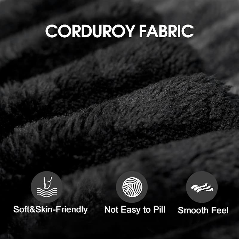 118.2" Combination Corduroy Fabric Cloud Sofa with Deep Seat Couches
