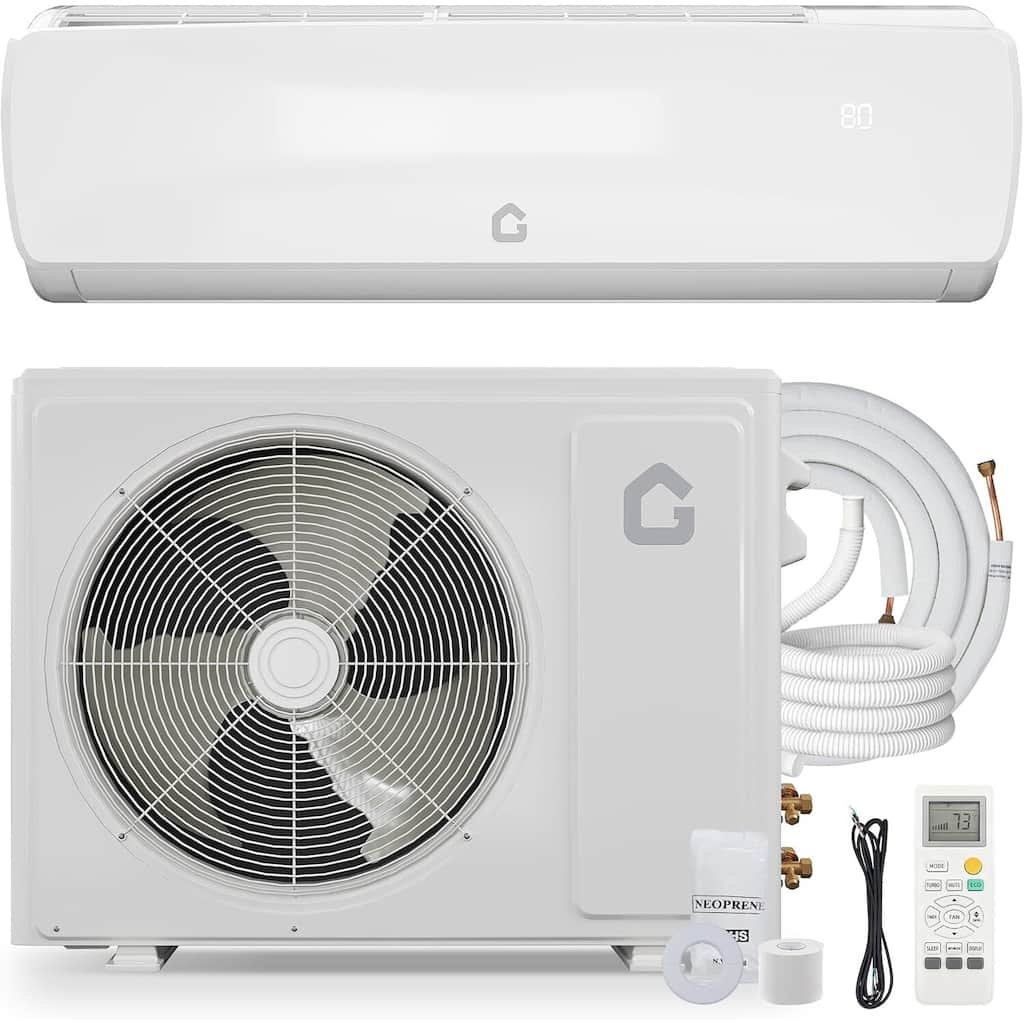 9,000 BTU Mini Split AC, with Heat Pump, 450 sq ft Coverage,230V