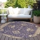 preview thumbnail 88 of 118, Machine Washable Indoor/ Outdoor Traditional Chantille Rug Purple - 8' x 8'