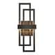 preview thumbnail 16 of 33, Modern Geometric Matte Black LED Flush Mount Wall Sconce Set of 2 or 1