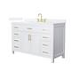 Option White / White Quartz Top / Brushed Gold Hardware