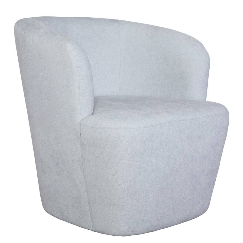 Solid Barrel Style Swivel Chair - 30.5" - Blue