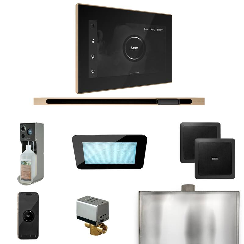 Mr Steam XDRM2L Xdream Linear Package Steam Shower Control Package - Black / Brushed Bronze