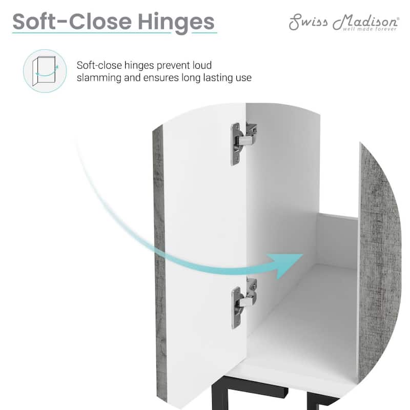 Swiss Madison SM-BV142MB Marseille 24" Free Standing Single Basin