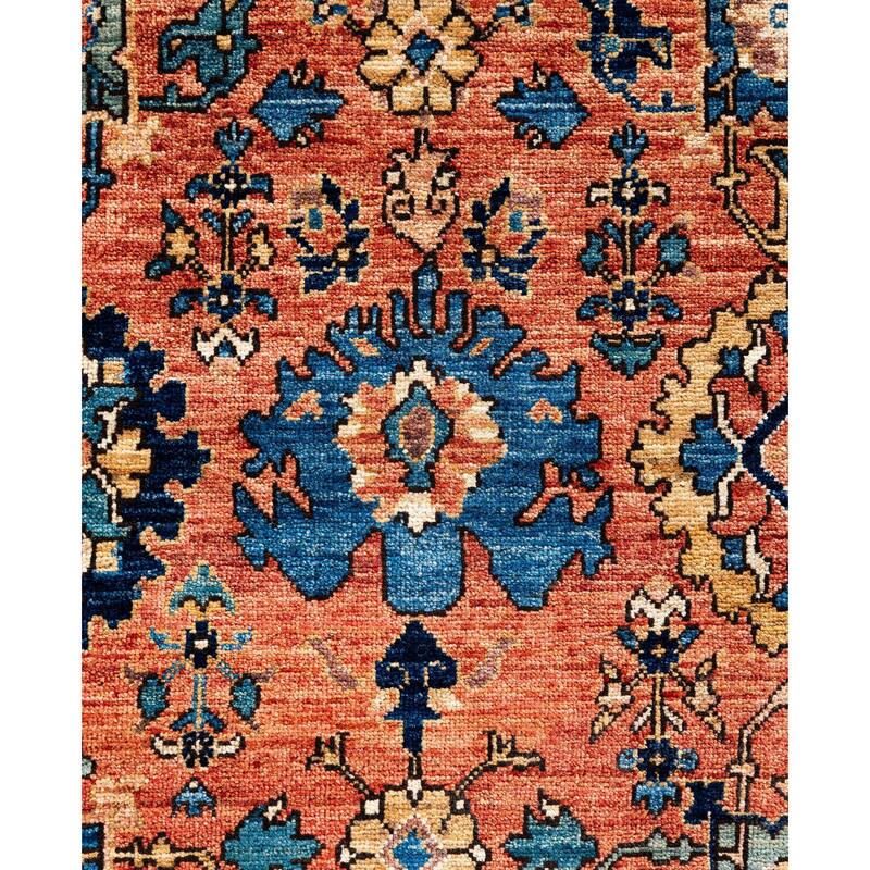 Serapi One-of-a-Kind Hand-Knotted Area Rug - Orange - 9' 0" x 11' 9"