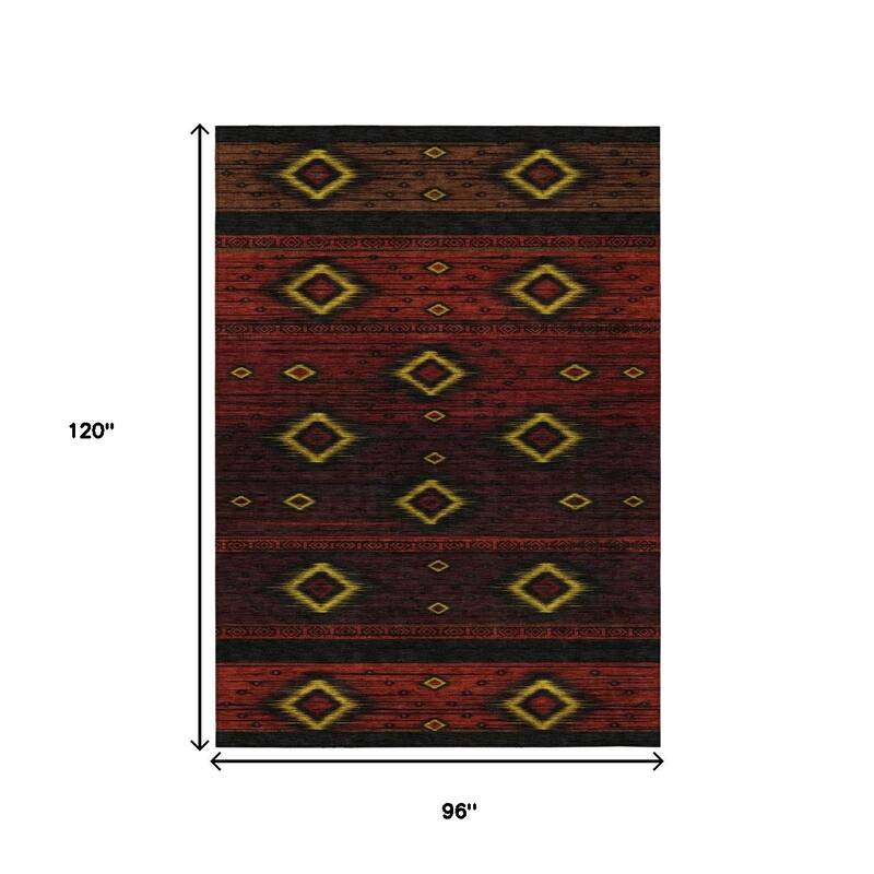 HomeRoots Tribal Transitional Rectangle Outdoor Rug