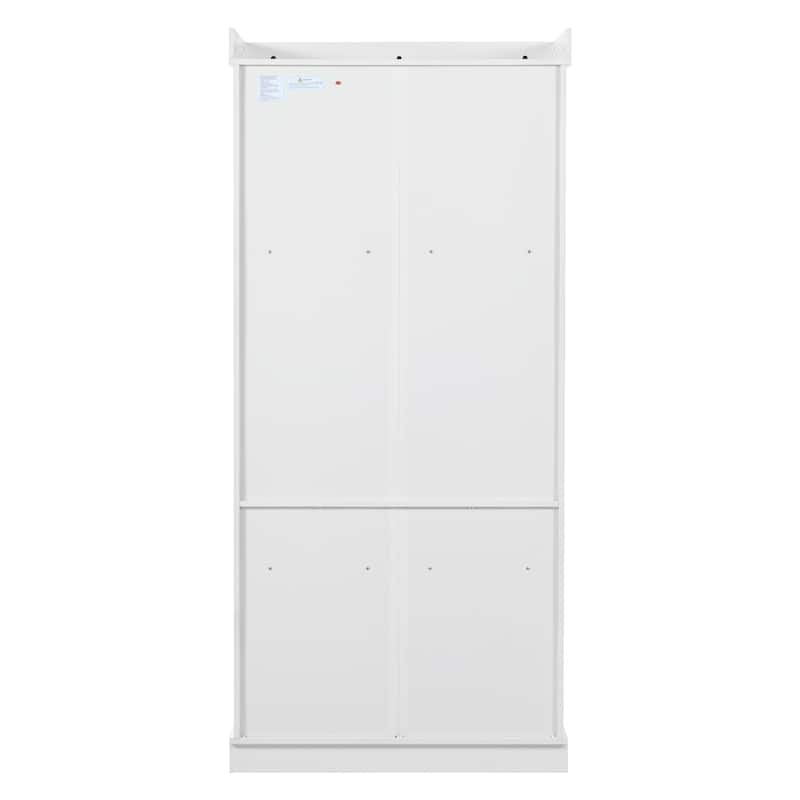 77" Tall Modern Shaker Kitchen Pantry with Wine Rack, Freestanding Storage Cabinet with Drawers & Door Shelves