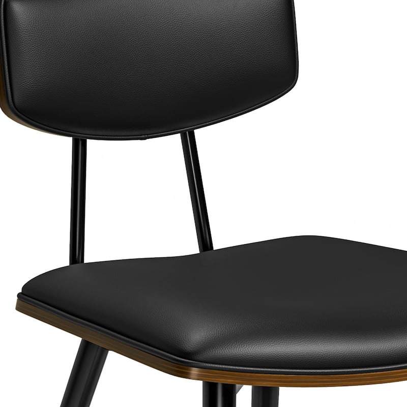 Nyla Mid Century Modern Dining Chair (Set of 2) in Vegan Faux Leather - 20.5" D x 19.3" W x 31"H