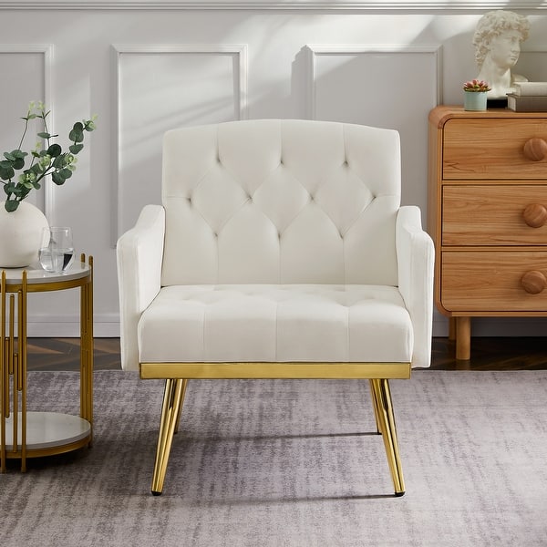 slide 2 of 5, PINK velvet armchair with metal legs