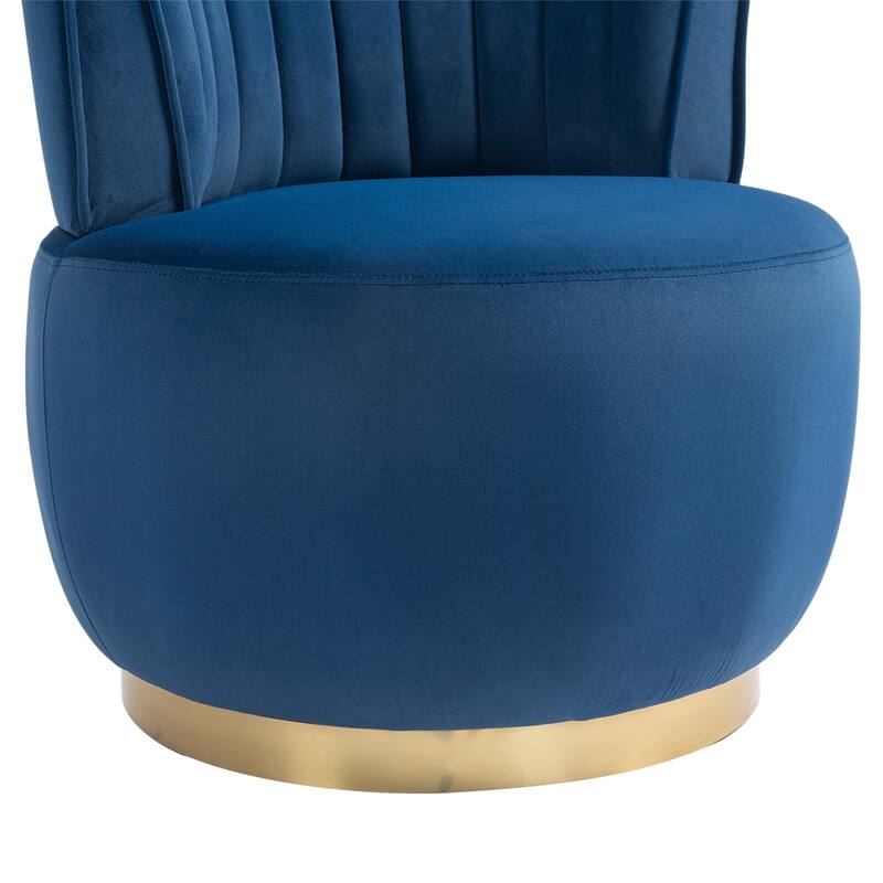 360 Degree Swivel Cuddle Barrel Accent Sofa Chairs, Round Armchairs with Wide Upholstered, Fluffy Velvet Fabric Chair