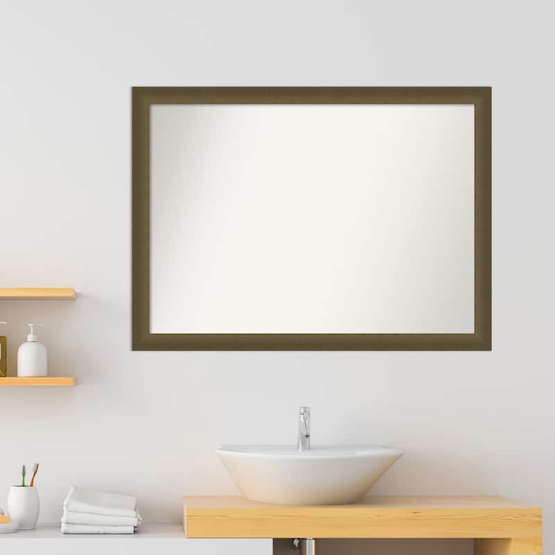 Blaine Narrow Non-Beveled Framed Bathroom Vanity Wall Mirror