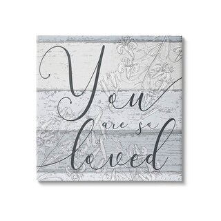 Stupell You Are So Loved Country Florals Canvas Wall Art by Daphne ...