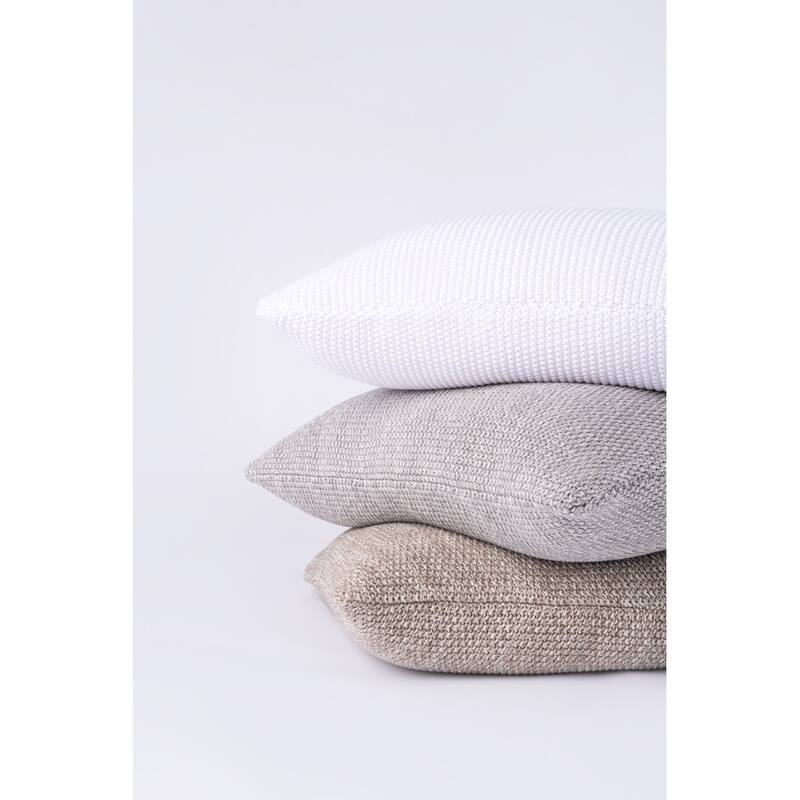 Egan, Cotton Knit, Stone, Euro Sham