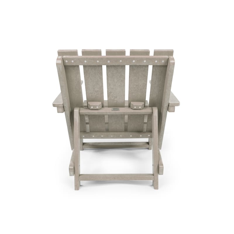 Amalfi Fully Assembled All-Weather HDPE Outdoor Folding Modern Adirondack Chair