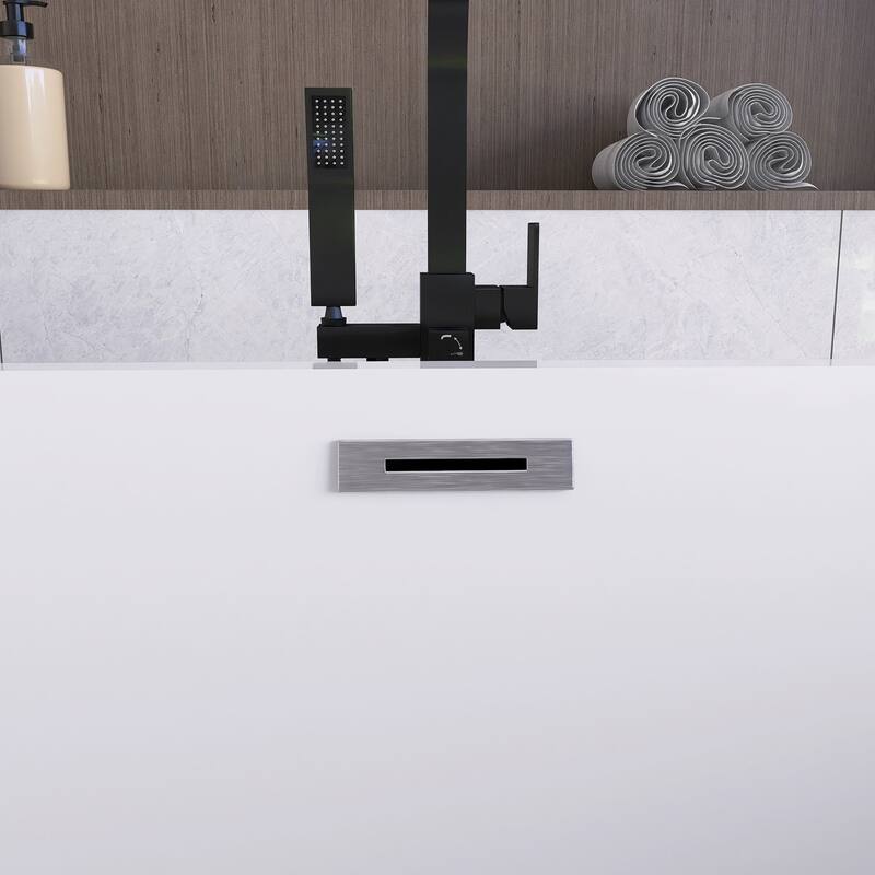 Acrylic Freestanding Flatbottom Soaking Bathtub