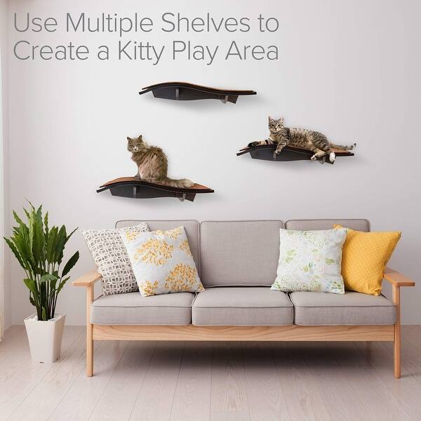 Shop Arf Pets Cat Perch Wall Mounted Wooden Shelf Sturdy Feline