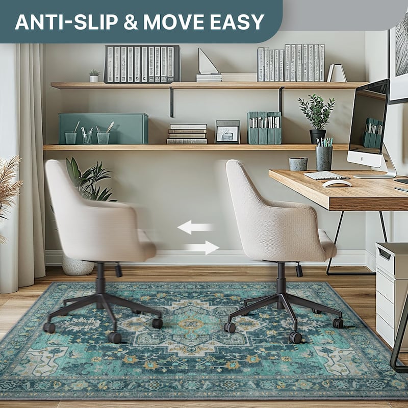 Mcow Low Pile Machine Washable Non-Slip Area Rug - 3'X4'