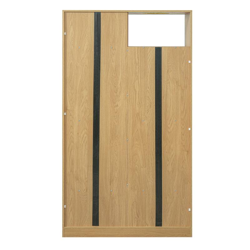 Roomfitters Modern 2 in 1 Wood Bookshelf Cat House, Cat Tree Display Storage Shelf with Litter Box Enclosure