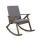 preview thumbnail 4 of 8, Acacia Rocking Chair Outdoor Use, Durable Acacia Wood, Water-Resistant Cushions, for Garden, Lawn, Backyard, Pool
